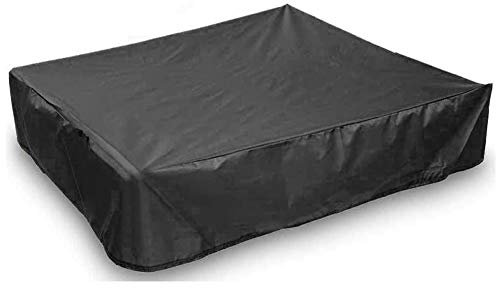 YMZ Sandkastenabdeckung, wasserdicht, UV-Schutz, für Garten, Sandkasten, Sandkasten, Poolabdeckung, vermeidet Sand- und Spielzeugkontamination (200 x 200 cm, Schwarz)