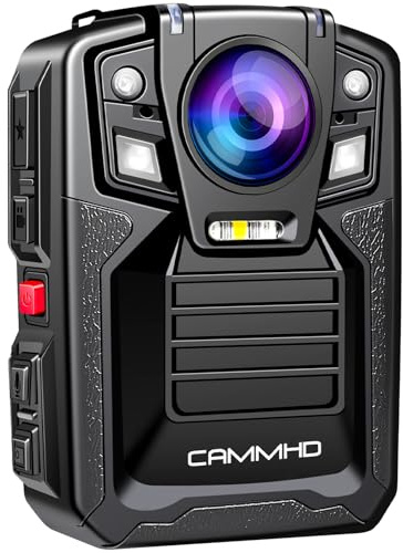 CAMMHD V8 Pro 32GB 2160P Body Cam 42MP wasserdicht Loop-Aufnahme 2 * 2200mAh Batterien mit 10 Stunden Bodycam körperkamera Polizei mit tragbarer Audio- und Videoaufzeichnung für die Tagungen/Wandern