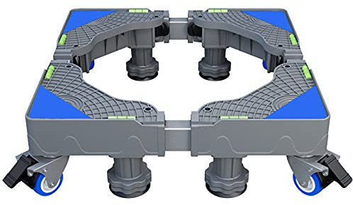 KOLENSA Base de meubles universelle réglable et mobile, roue télescopique, frein, plateforme élévatrice pour les équipements lourds tels que les rondelles, refrige et sécheuses