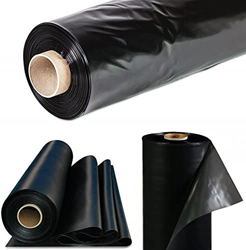 KLIMAS Isolier-Baufolie Zertifiziert 5 m x 20 m Estrichfolie 100 m² Abdeckfolie PE Folie Schwarz | Schutzfolie Dampfsperrfolie Dampfbremsfolie Dachfolie Bauplane 0,20mm STARKE