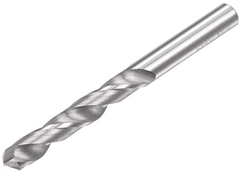 sourcing map Solid Carbide Drill Bits, 4mm C2/K20 Tungsten Carbide Jobber Drill Bits Straight Shank Drilling Tool for Stainless Steel Aluminum Iron Metal Plastic