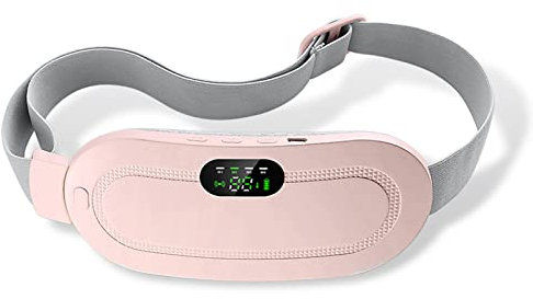 Tragbares Menstruations-Heizkissen, USB Elektrische Bauchwickel Wärmegürtel, Mit 3 Wärmestufen Und 3 Massagemodi, Schnelle Erwärmung Wickelgürtel Für Frauen Mädchen (Rosa)