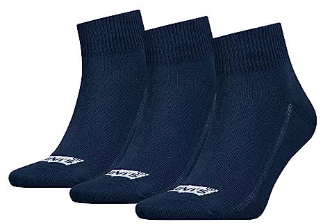 Levi's Unisex Quarter Socks, Navy, 39/42