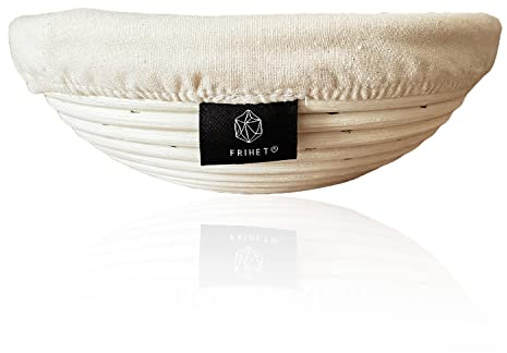 Panier de fermentation pour la cuisson du pain Moule à pain Panier de fermentation en rotin/osier - rond 25cm (env. 1kg de pâte à pain)