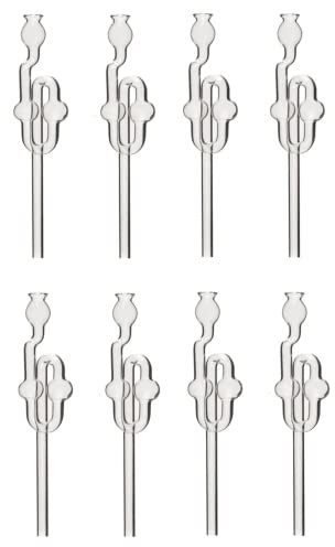 8 Gärröhrchen aus Glas Ø8.5mm Gärrohr für Gummistopfen Gäraufsatz Gärspund, 8 Stück Set