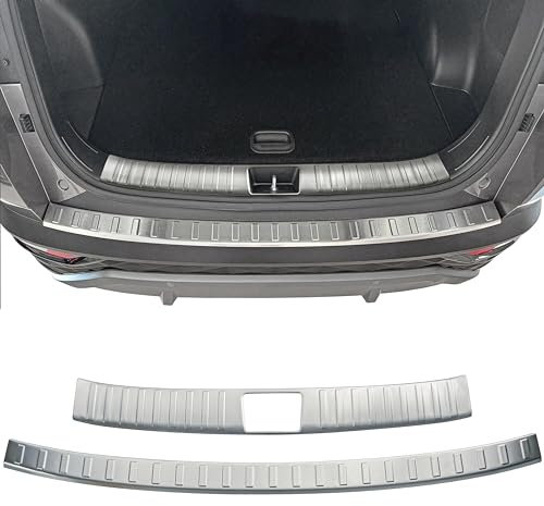 RECAMBO Protection de seuil de Chargement en Acier Inoxydable Mat, Compatible avec Hyundai Tucson | Type NX4 | année de Construction à partir de 2020> V2A brossé Intérieur et extérieur