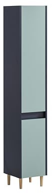 Schildmeyer Lovis Hochschrank 157081, Nachtblau / Taubenblau, 30,2 x 33 x 170 cm