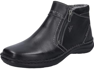 Josef Seibel Herren Ankle Boots New Anvers 04,Weite K (Extra weit),Wechselfußbett,reißverschluss,Stiefel,Booties,schwarz,43 EU