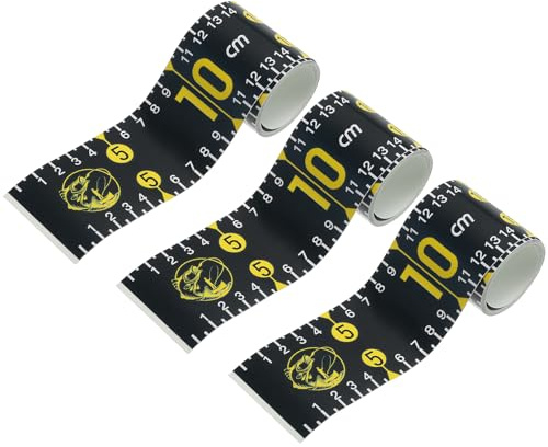 PATIKIL Adhesive Fish Ruler, 3 Pack 51 Inch Fish Measuring Tape Sticker Tape Waterproof for Fishing Boat Kayak Workbench, Black