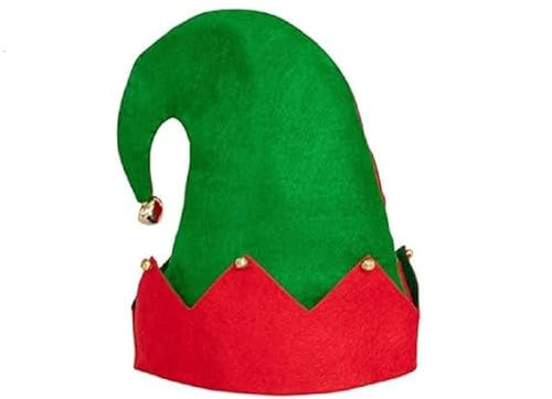 YUNHENTONG Elfenmütze Weihnachtself Mütze Wichtelmütze Kinder Erwachsene Lustig Grüne Weihnachtsmütze Wichtel Elfen Wichtelmützen Filzhut für Weihnachtsfeiern, Cosplay, Kostümfeste