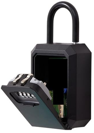 CQIKRWGWS Coffre-Fort de Porte avec Cadenas, boîte de Rangement secrète pour clés, Organisateur de clés, Mini boîte de Rangement secrète, Coffre-Fort Portable de Grande capacité