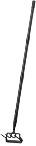 Gadpiparty Houe Étrier de Jardin en Acier Inoxydable, Outil Portable pour Désherbage, Ameublir le Sol et Creuser des Sillons, Noir