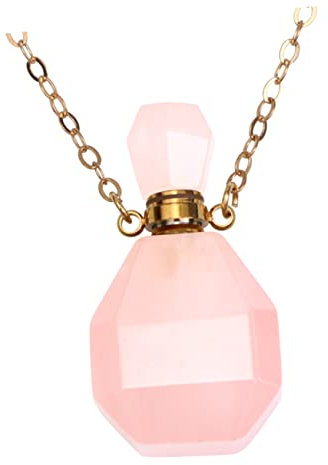 Levemolo Crystal Pendant Necklace Wishing Bottle Perfume Container for Aromatherapy Fashion Jewelry for Party