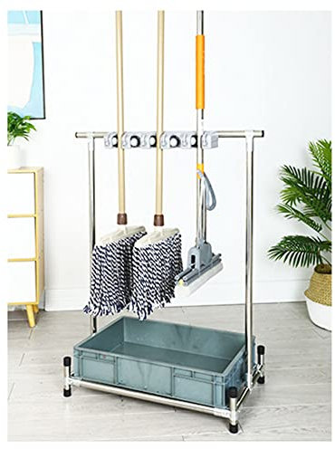 Mop Holder,Mop Rack,Movable Broom Mop Holder,Commercial Stainless Steel Mop Rack，Cleaning Tool Organizer Cart,Garden Tool Storage,Umbrella Stand， Garage,Schools,Hospitals,Hotels,Home organiz