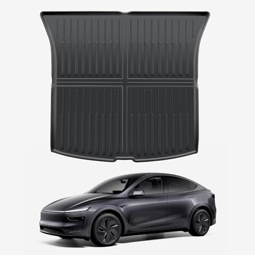 ECOZEN Kofferraummatte für Tesla Model Y 2025-2026 aus TPE Allwetter Kofferraumwanne Original 3D-Scan, wasserdicht verschleißfest, Auto Schutzmatte mit hohem Rand, Model Y Trunk Mat 2025 2026