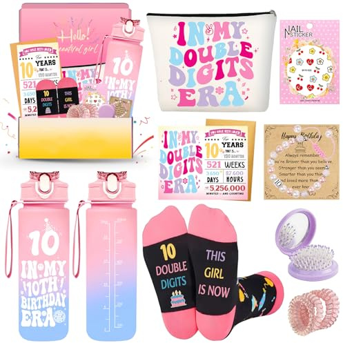 10 Year Old Girl Birthday Gifts for 10 Year Old Girls Ideas Set,Cool Presents for 10 Years Olds Girls,Gifts for Age Ten Beautiful Teen Girl,10th Birthday Decorations for Sister Daughter Niece