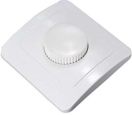 iplusmile Variateur Mural 81x81mm Oa 220v Blanc Rotatif pour Éclairage Dimmable LED Ampoules Halogènes Installation Murale Simple Usage Domestique