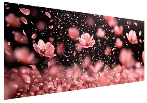 Sueño Kits de Pintura de Diamante para Bricolaje para Adultos, Flores Cerezo Diamond Painting Kit, Juego de Pintura Diamante Manualidades Adultos para Cuadros Decoracion Salon Regalo 200x80cm A-96