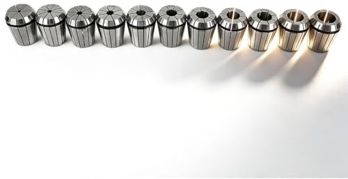 ER32 Spannzangen Set, 11-teilig, Hochgeschwindigkeitsstahl, Präzise CNC Fräse - Hohe Belastbarkeit, Langlebig, Ideal für Gravur und Industrieanwendungen