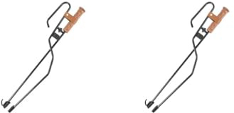 Juego de 2 pinzas de carbón para chimenea, horno de carbón, barbacoa