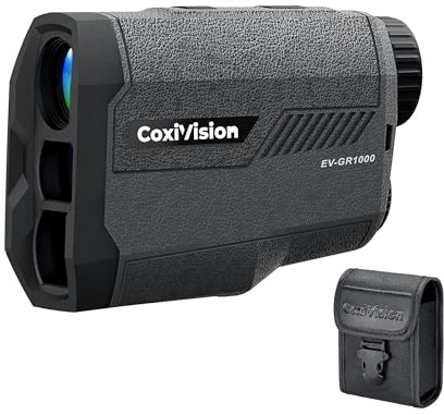 CoxiVision Télémètre avec Pente pour Golf et Chasse, télémètre de Haute précision de 1000, grossissement 6X, Verrouillage de Drapeau et Vibration, Mode Arc/Fusil, Compensation d'angle
