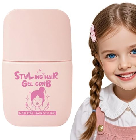 Haarwachs Stift - 80g Fliegende Härchen Bändiger, Kaputtes Haar Finish Stift Gel | Langanhaltender Starker Halt, Anti-Frizz & Nicht Fettig Styling Gel | Tragbare Creme für Frauen, Kinder, Teenager,