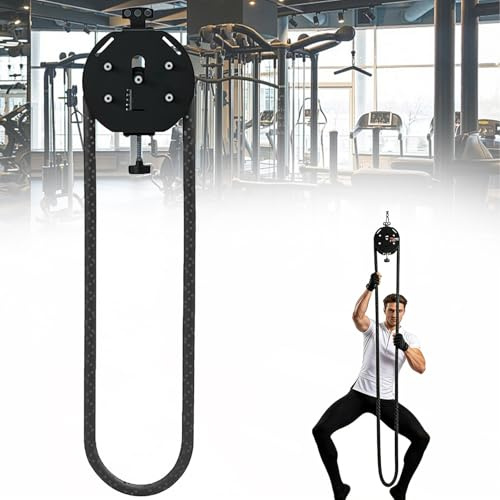 Endlos-Seiltraining, Kabelzugsystem mit Einstellbarem Widerstand, 4m Langes Premium-Nylonseil, Seilklettergerät, Widerstandstrainer für das Heim-Fitnessstudio, Bauchmuskeltrainer, Rückentrainer