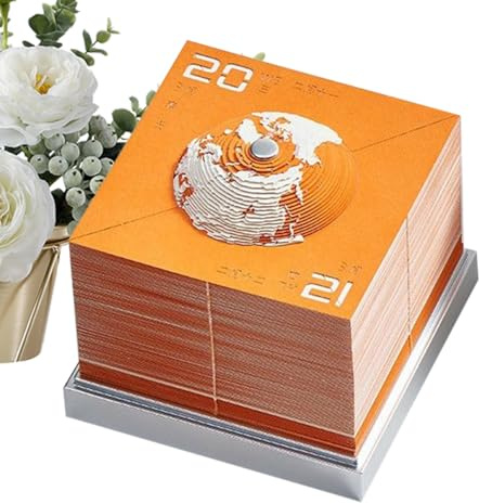 Bkljkf 3D Calendar 2026 Temporal Room | Earth Shape Table Decor | Decorative Strip Calendar - for Home Office Apartment School Conference Rooms Reception Bedside Table