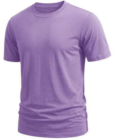 TACVASEN T Shirt Uomo Cotone Basic Girocollo Magliette Uomo Manica Corta Casual