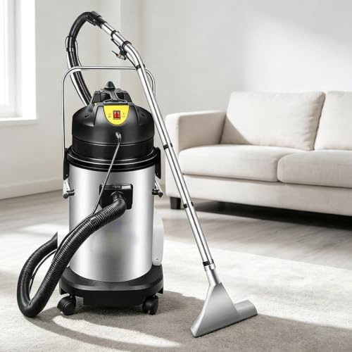 RoyceBee Máquina Limpiadora de Alfombras Profesional 3 en 1, Aspiradora Lava Tapicerías 40L 1034W, Limpiadora Portátil para Coches, Sofás, Moquetas y Cortinas con Cepillo de INOX