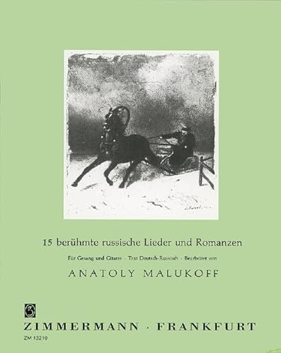 15 berühmte russische Lieder und Romanzen: Gesang und Gitarre.