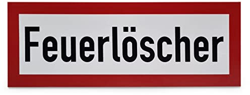 Betriebsausstattung24 Hinweisschild „Feuerlöscher“ - 29,7 x 10,5 cm - PVC-Folie, selbstklebend - Hinweise für die Feuerwehr - Brandschutz-Erstausstattung nach DIN 4066-D1