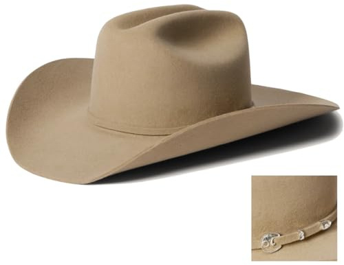 Stetson Men's 4X Corral Buffalo Felt Cowboy Hat Sand 6 7/8