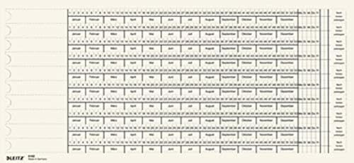 Leitz 61620001 Organisationsstreifen für Alpha Hängeregistratur, Skala 3+4, 100 Stück, weiss