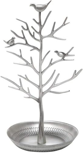 discoball® Schmuckständer, Schmuckhalter, Vogel Deko Schmuckbaum, Halskette Aufbewahrung,Ohrring Kette Ring Schmuck Baum Schmuckhalter Veranstalter Rack