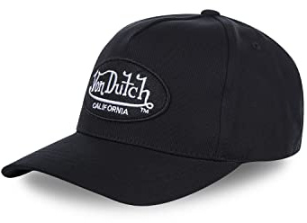 Von Dutch keps för kvinnor och män, 100 % bomull, baseballkeps, utan deformation, original och sportig, svart, En Storlek