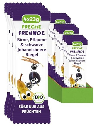 FRECHE FREUNDE Bio Frucht-Riegel Birne & Pflaume ab 1 Jahr, 6 x (4x23g)