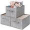 GRANNY SAYS Cajas Tela Almacenaje, Pack de 3 Cajas Almacenaje Ropa Armario, Cajas de Almacenaje Ropa, Caja Organizadora Medio, Cajas de Tela Almacenaje Ropa Armario, Cajas Ordenacion Armario, Gris