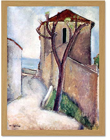 Wee Blue Coo Amedeo Modigliani Tree House Old Master Large Framed Art Print Poster Wall Decor 18x24 inch