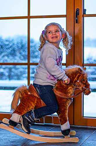 Happy People 58409 Schaukelpferd Haflinger (4-Fach Sound)