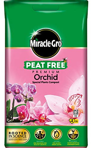 Miracle-Gro PEAT FREE Premium Orchid Compost - 6 Litre BAG, (New 2020 Range), Pink