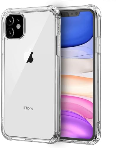 CSL-TECH Case for iPhone 11 (2019), 6.1-Inch, Shockproof Transparent Bumper Cover, Anti-Scratch Clear Back, HD Clear