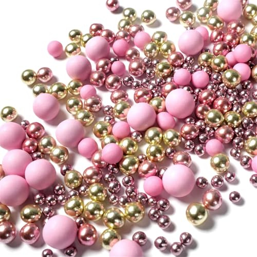 Streuselheld Schokomix Rosa 40g Schokoladenstreusel | Rosa Streusel-Mix als Topping für Baby-Shower-Torten, essbare Zuckerstreusel für Gender-Reveal-Partys