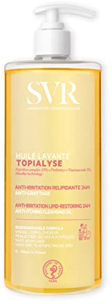 SVR Topialyse Huile Lavante 1L | Aceite Limpiador Corporal y Facial para Piel Sensible, Muy Seca o Atópica | Antipicores, Antitirritación, Hidratación 24h | Nueva Fórmula – Sin Jabón