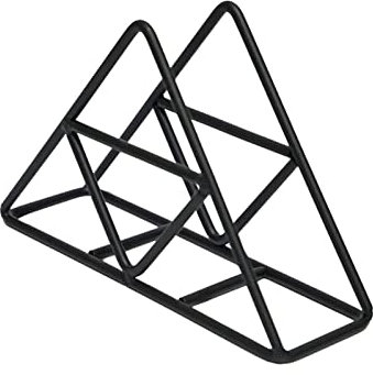 Milageto Serviettenhalter Schwarz Metall Stehend, Vertikaler Serviettenhalter, Freistehender Taschentuchspender, Vertikaler Moderner Serviettenständer für Dekoration Restaurant Café Küche, Stil A