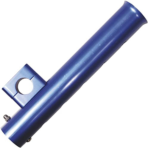 Wiggler Aluminium Bootsrutenhalter Länge 25cm Reling-Rutenhalter Durchmesser 4cm (Blau)