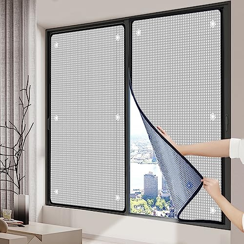 Window Aluminum Foil Insulation Film,Cooling Sun Protection Heat Blocking Window Film,Blackout Privacy Non Adhesive Window Tint,Anti UV Heat Control Reflective Window Stickers (47''x47'')