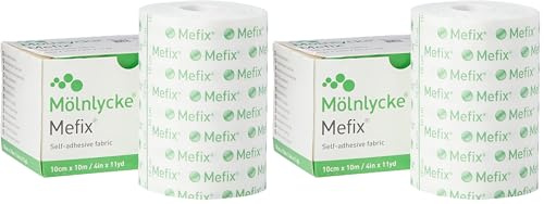 Mefix 311000 Tape Medical Adhesive Soft Cloth, 10 cm x 10 m (Pack of 2)