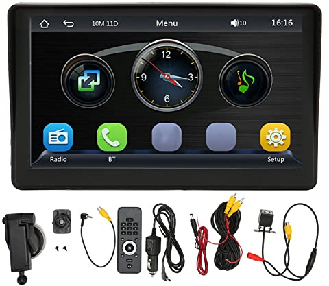 Système Stéréo de Voiture, Lecteur de Voiture MP5 à écran Tactile HD de 7 Pouces, Récepteur D'autoradio Bluetooth, Lecteur Multimédia de Voiture pour MirrorLink, pour