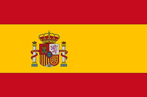 Premium Fahnen Flagge - 90 x 150 cm / 150 cm 90 cm - aus Polyester mit goldenen Ösen - Langlebig und Wetterfest (Spanien)